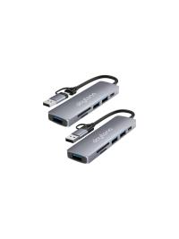 DAYTONA HC-13FL 5'Lİ USB Type-C DOCK/HUB (Giriş:USB Type-C => Çıkış:2*USB+SD+TF+PD)
